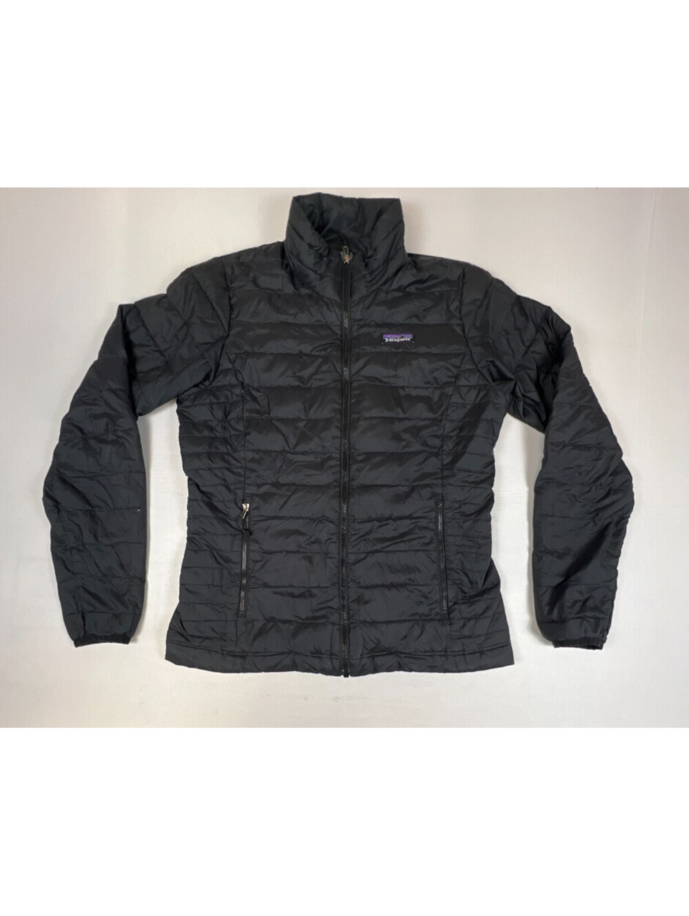 Patagonia Women's Puffer Jacket Black Lightweight Full Zip Coat Size Small